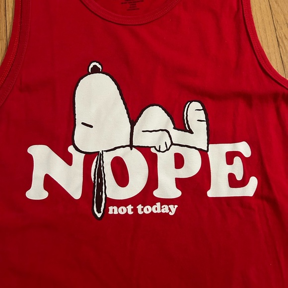 Nope Not Today Red Snoopy Peanuts tank top - Picture 4 of 4